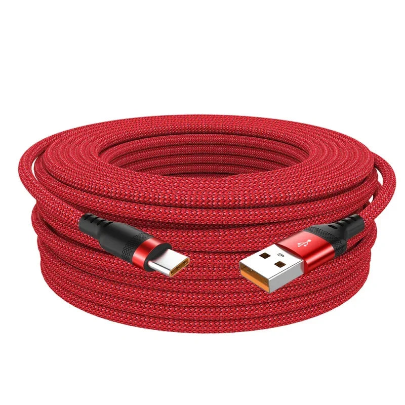 6A Extended USB TYPE-C Cable Braided Data Cable Suitable for Samsung, Huawei,Xiaomi Switch, Sony PS5 TYPE-C 8m,5m,3m,2m,1m Cable